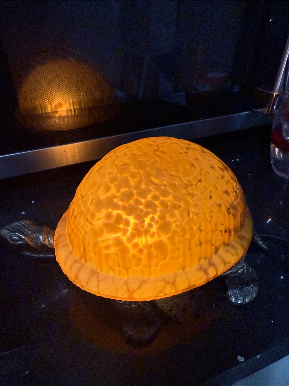 Orange Turtle Shell Reptile Lamp